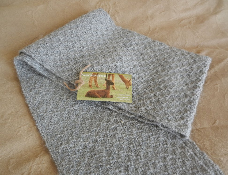 100% Canadian Alpaca Handwoven Scarves. Pure Alpaca wool scarves are luxurious, soft, lightweight and warmer than regular wool. Our Alpacas are Canadian raised in the Alberta Foothills.