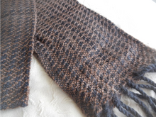Load image into Gallery viewer, 100% Canadian Alpaca Handwoven Scarves. Pure Alpaca wool scarves are luxurious, soft, lightweight and warmer than regular wool. Our Alpacas are Canadian raised in the Alberta Foothills.